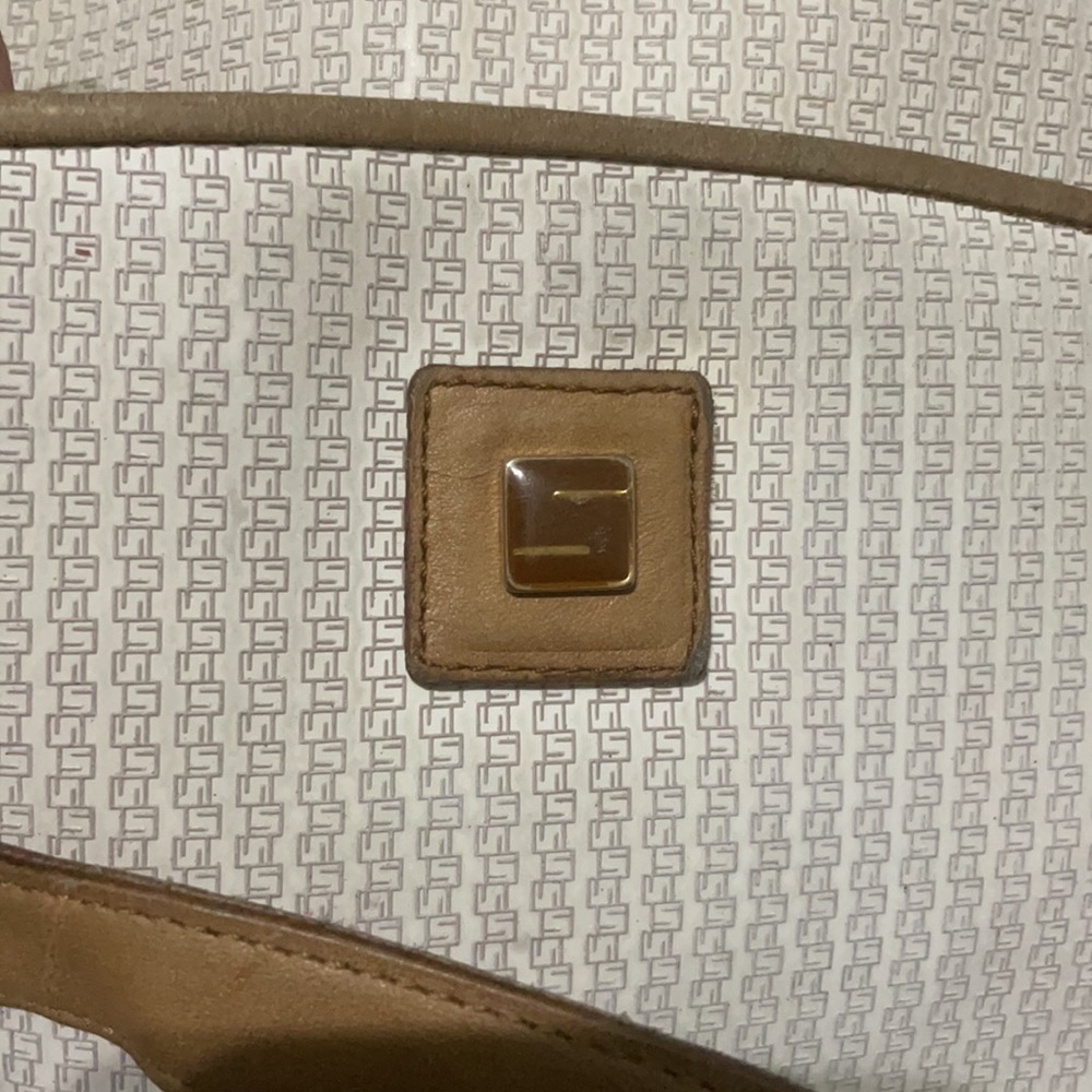 Vintage Stepan beige tan pvc & leather